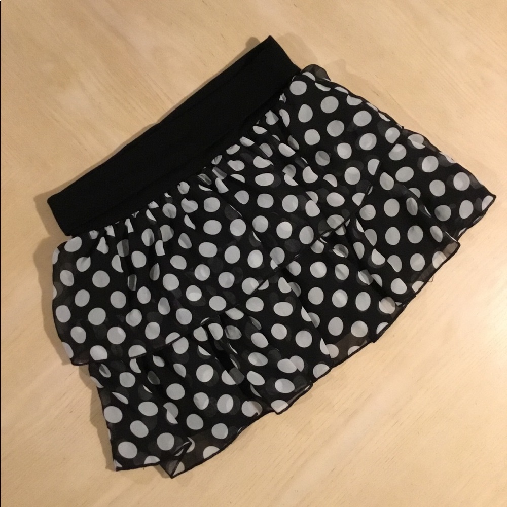 Girls Polka Dot Ruffled Skirt